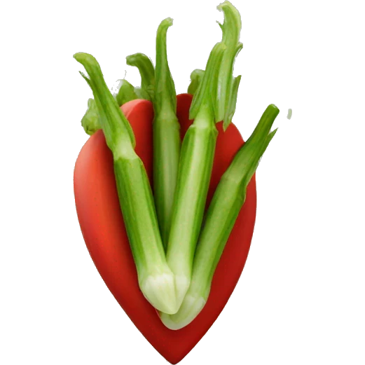 Red heart Okra emoji