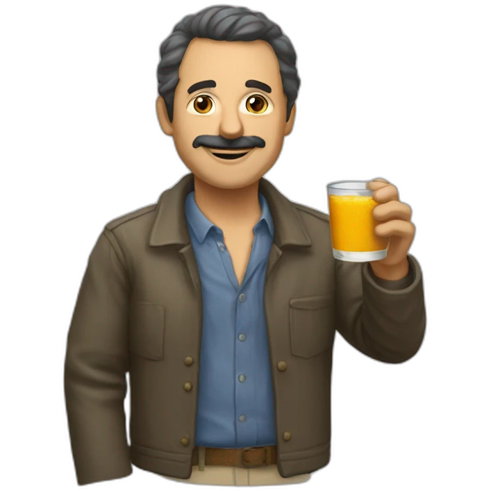 Jean lassale Who drink red vine and eat cheese emoji
