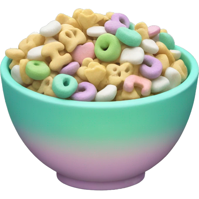 Pastel bowl full of Lucky charms  emoji