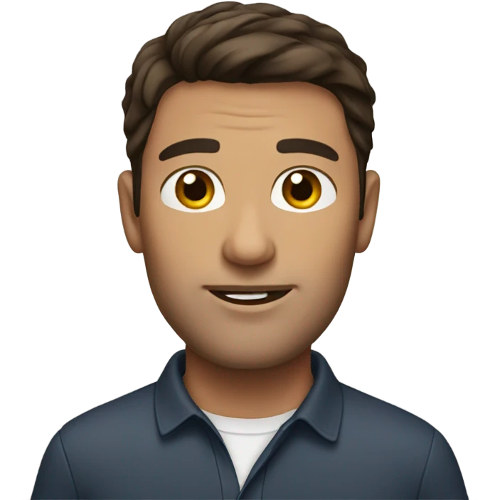 Brunette man emoji
