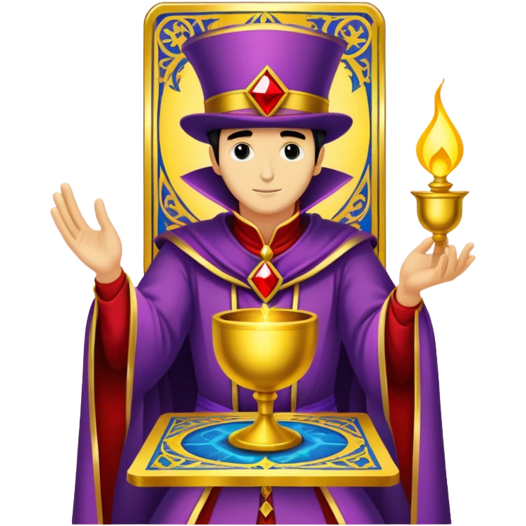 Tarot Card with the magician on it  emoji