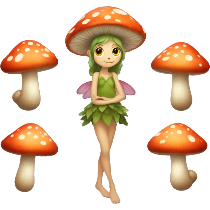 Mushroom fairy emoji
