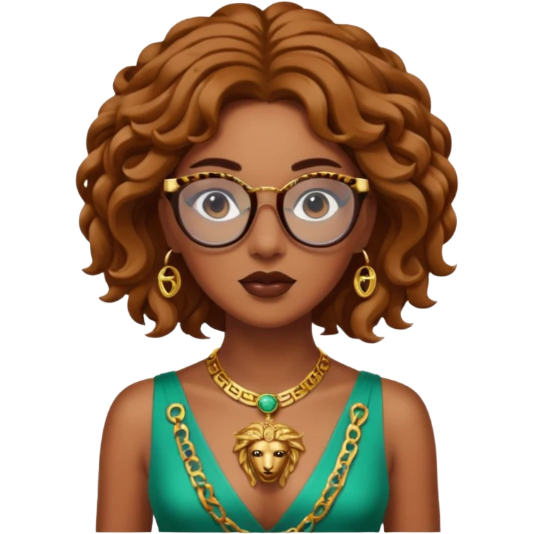 brownie Medusa Versace with glasses  emoji