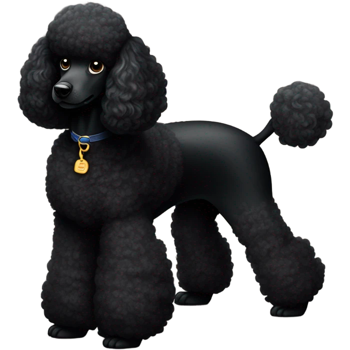 Black puddle Dog emoji