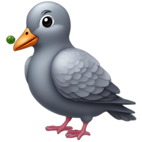 pidgeon holding caviar emoji
