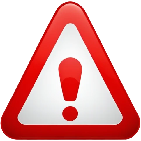 placa triangular de perigo com ponto de exclamação emoji