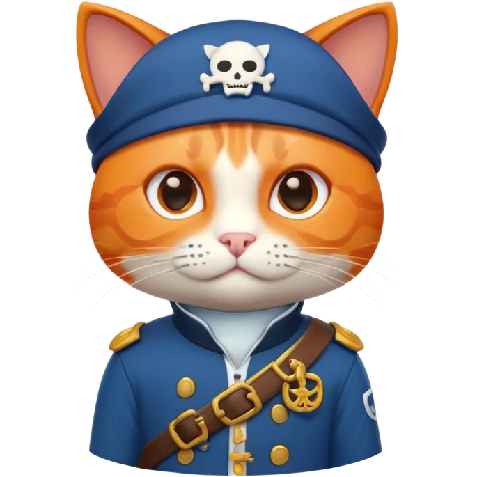 Kwazii Octonauts, orange cat pirate with eye patch and blue uniform emoji