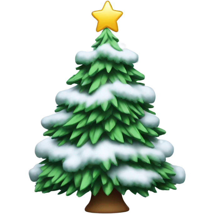 A Christmas tree with snow  emoji