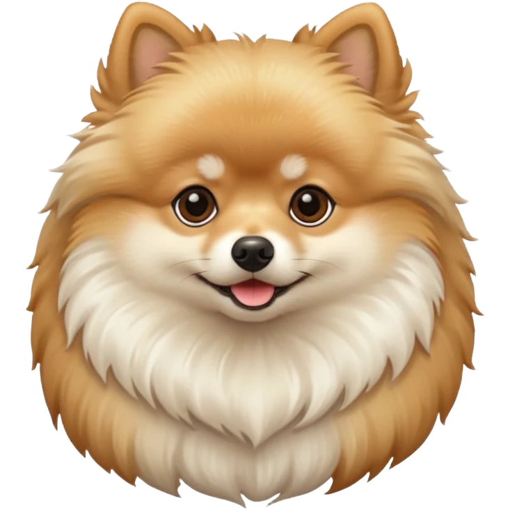 Pomeranian white beige emoji
