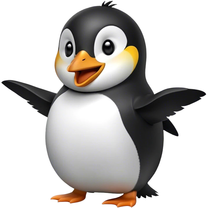 Pinguino che ride emoji
