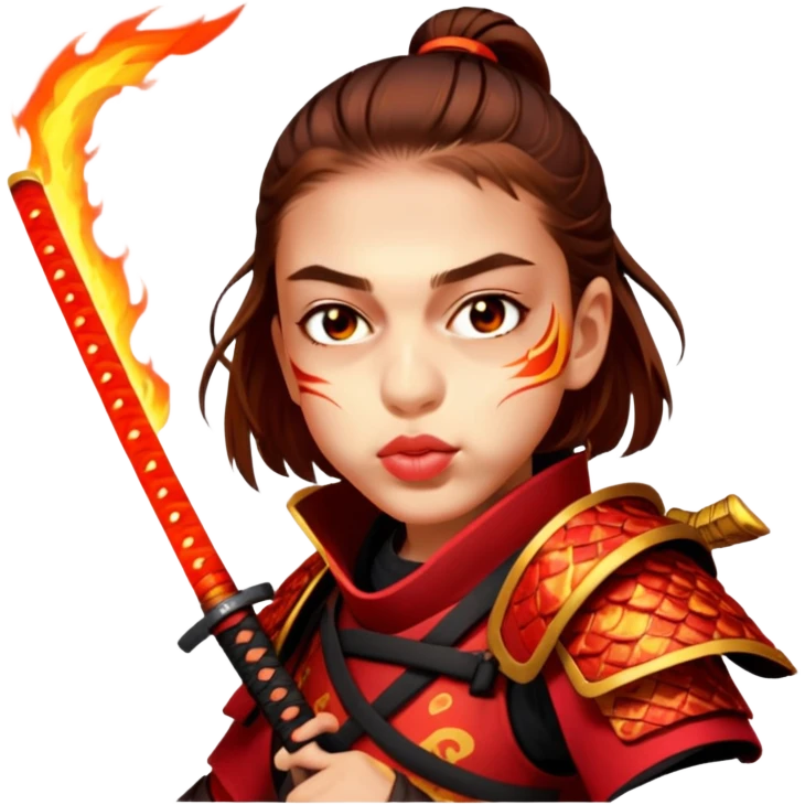 Fire-Wielding Samurai emoji