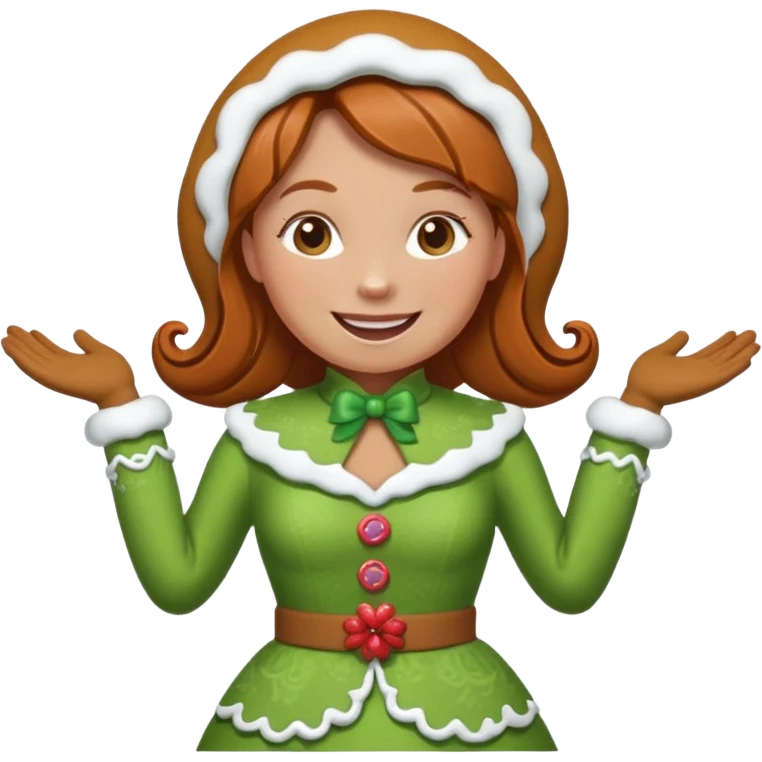 shrug woman gingerbread emoji