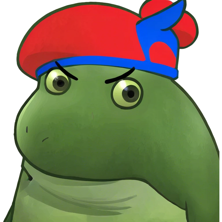 Exhausted face with a red and blue funky hat  emoji