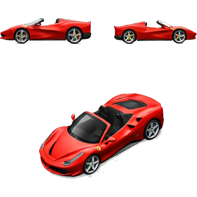 Red Ferrari Open roof emoji