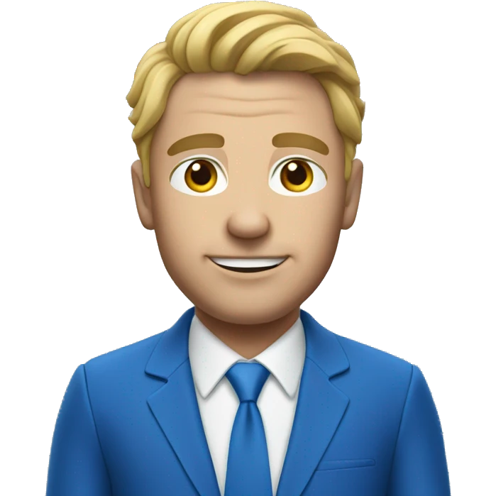 sport man in blue sport suit emoji