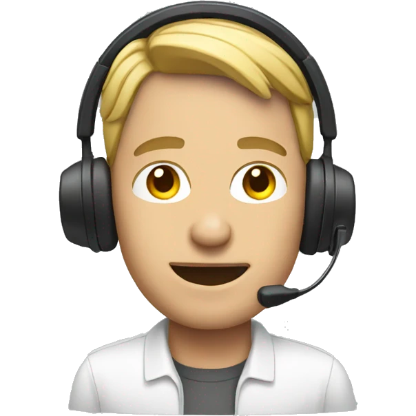 man with headset emoji