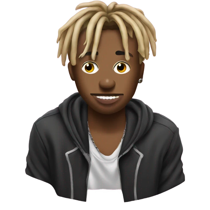 juice wrld with a blunt  emoji