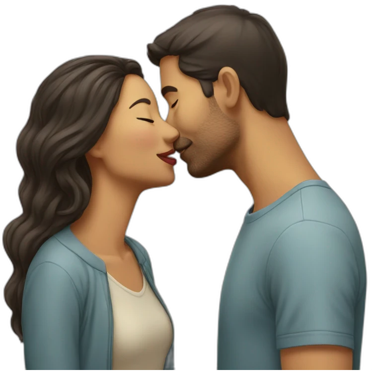 Man Kissing woman emoji