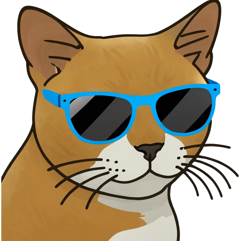 Cat with sunglasses emoji
