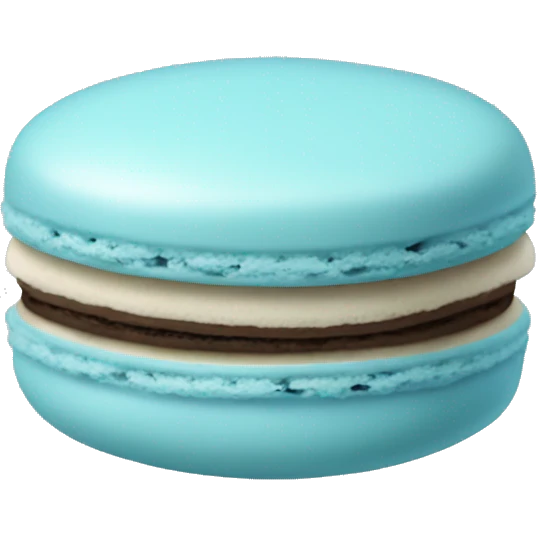 Realistic pastel  blue macaroon emoji