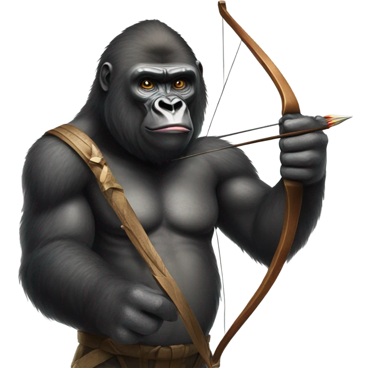 Gorilla with a bow  emoji