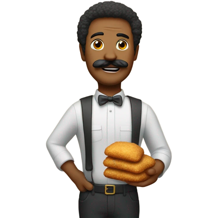 naggets tiramisu mustache funny  emoji