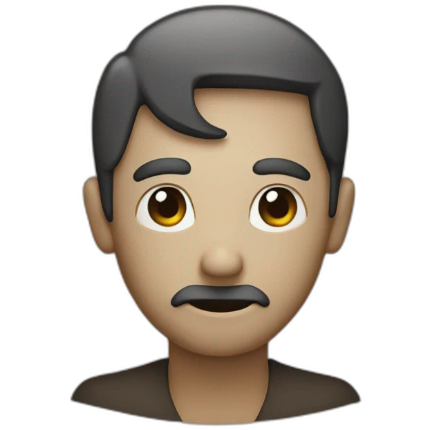 Man hidden face with question mark emoji