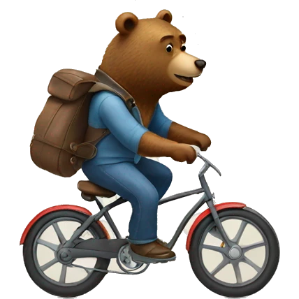 Bear riding a bike emoji