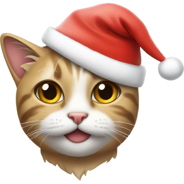 Cat wearing a Santa hat  emoji