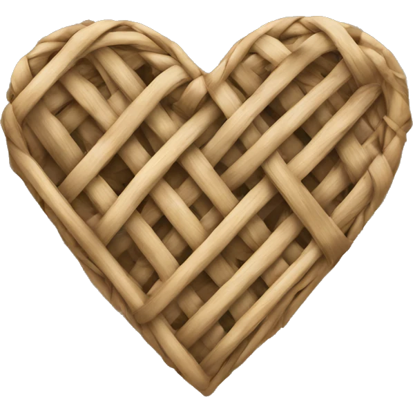 Rattan heart emoji