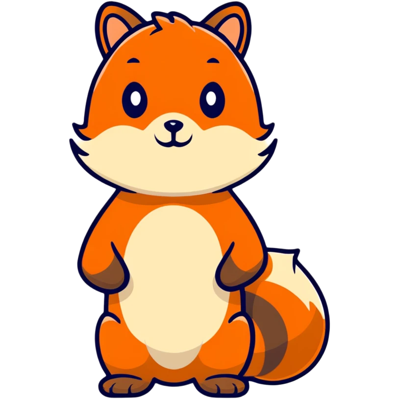 cute fox squirrel emoji