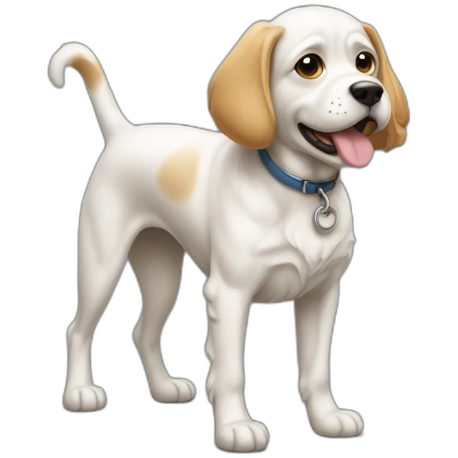 Chat sur un chien emoji