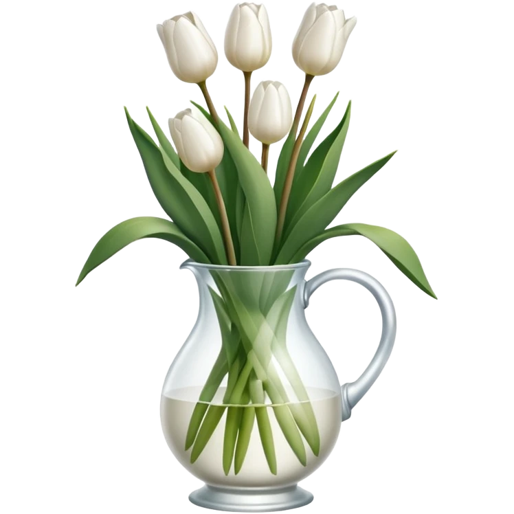 White tulips emoji