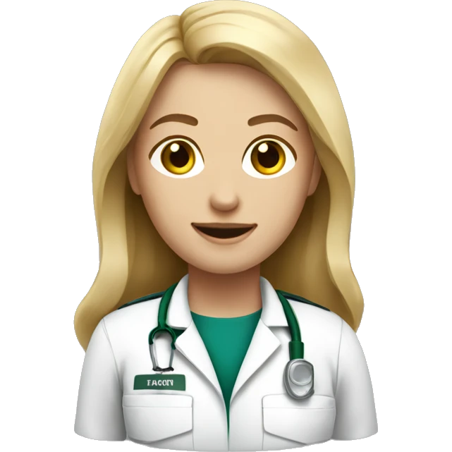 With Girl with brown dyed blond hair paramedic emoji