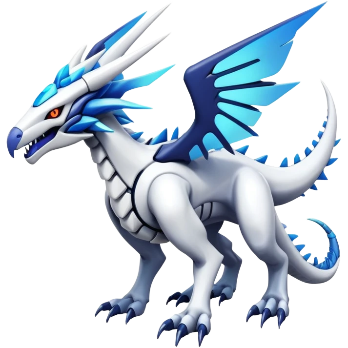  exotic colorful futuristic modern cyber-Reshiram-Dialga-Fakémon-Digimon-Trico-Vernid-creature emoji