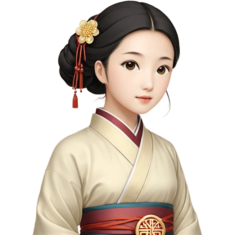 一个女人大头穿着裙子，表情不开心，手势做交叉摆手的姿势 emoji