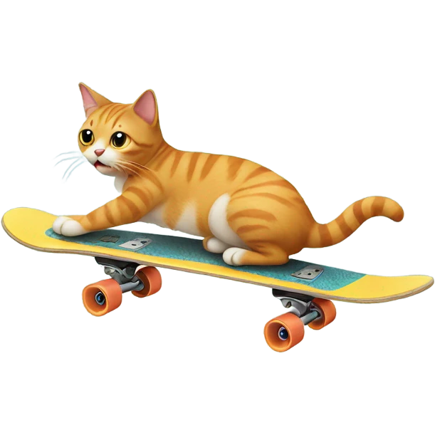 Cat On Skateboard emoji