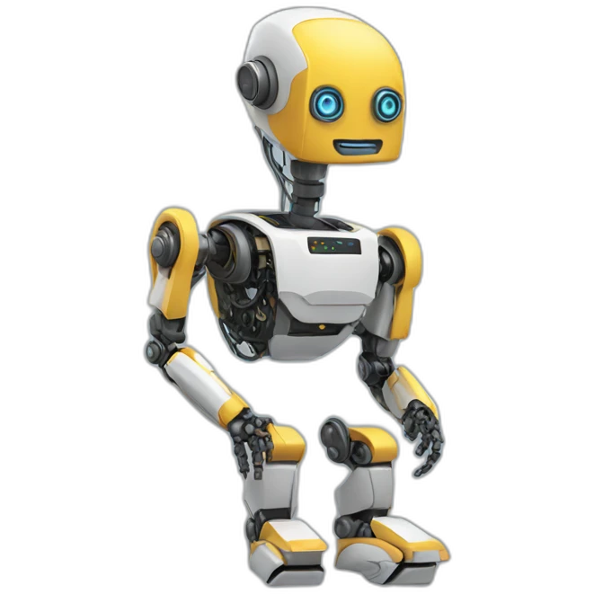 Robot writing code emoji