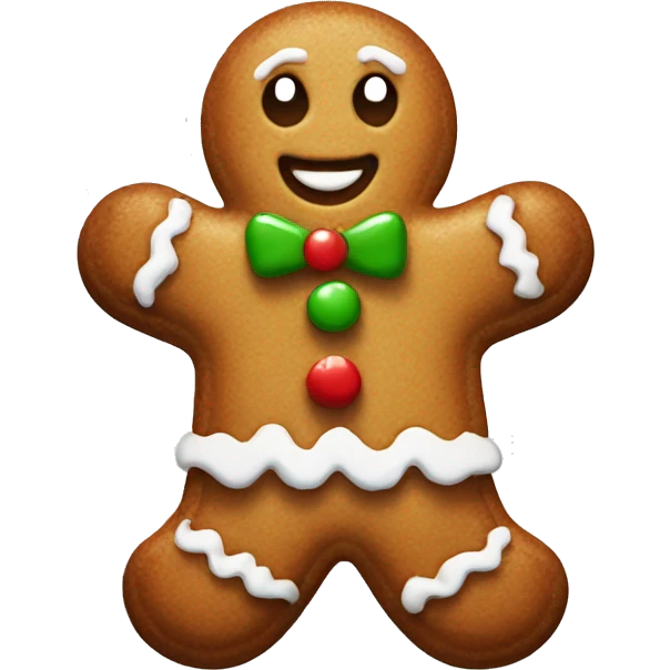 Christmas gingerbread emoji