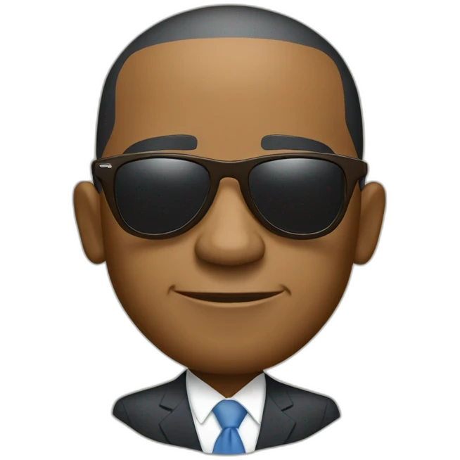 Obama with Congo sun glasses emoji