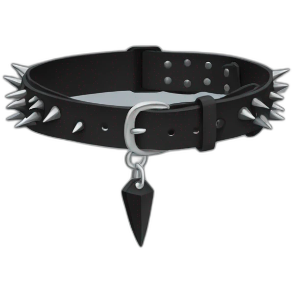 Black spiked dog collar emoji