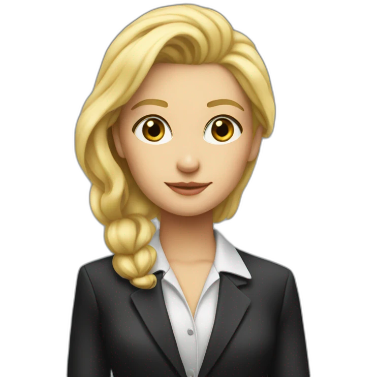 Blonde grommy lawyer with perfect side profile emoji