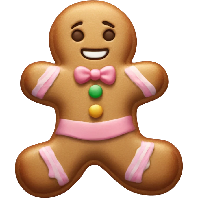 Pastel gingerbread man emoji