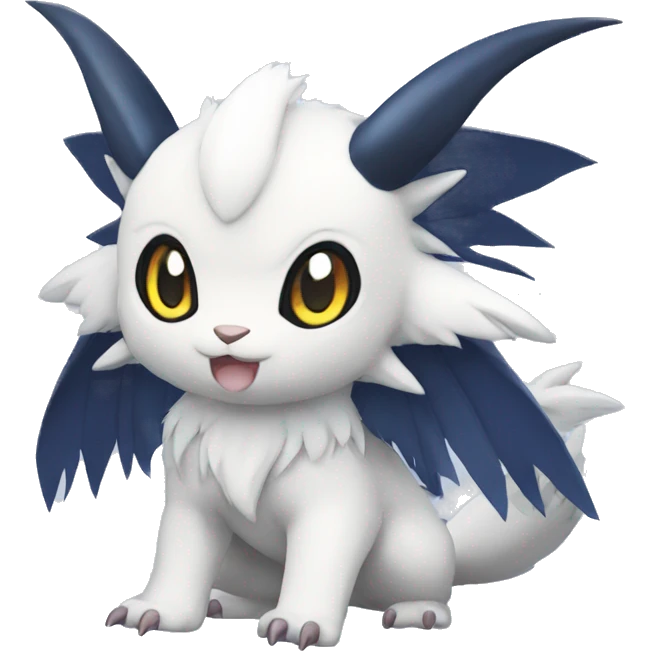 Cute Cool Kawaii Baby Nargacuga-Absol-Pokémon Full Body Detailed High Quality emoji