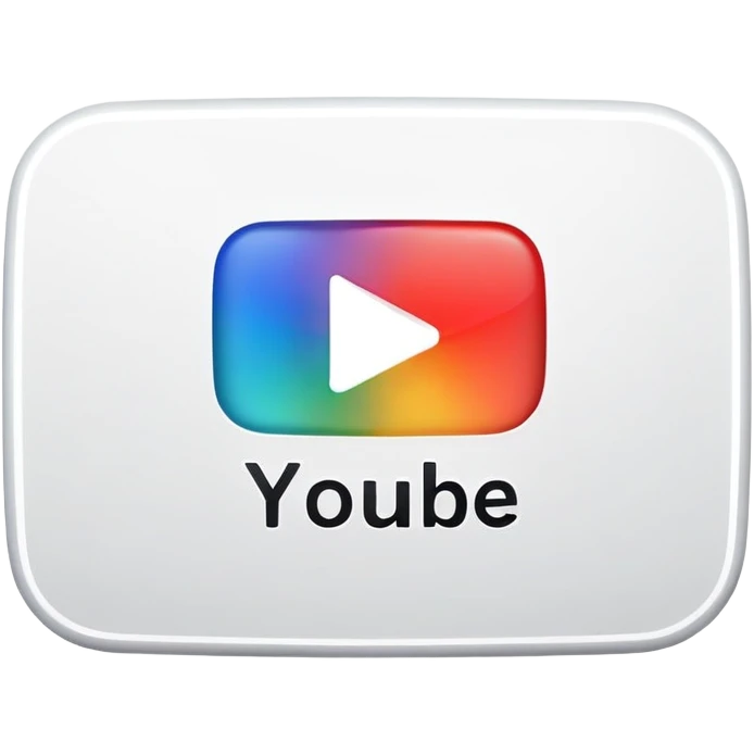YouTube Shorts logo, black vertical rectangle with rounded corners and white play button in the center emoji