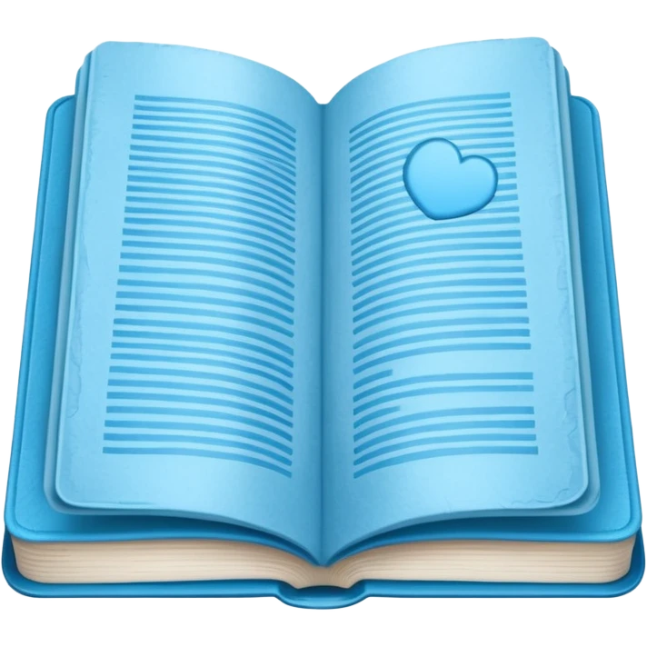 an open light blue book emoji