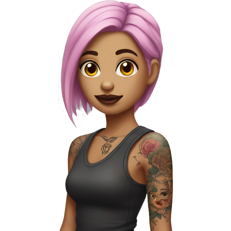 Tattooed girl emoji
