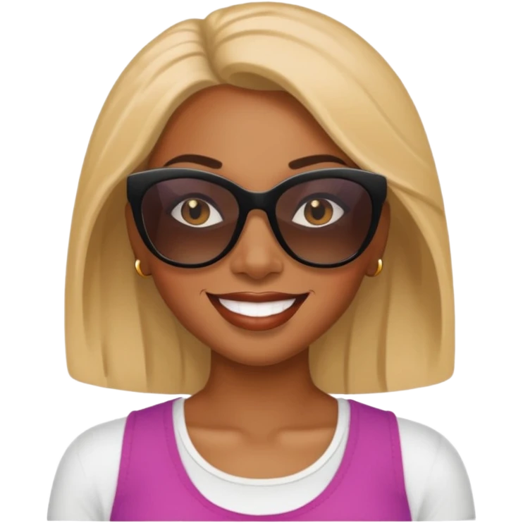 Sassy black woman with dark sunglasses emoji