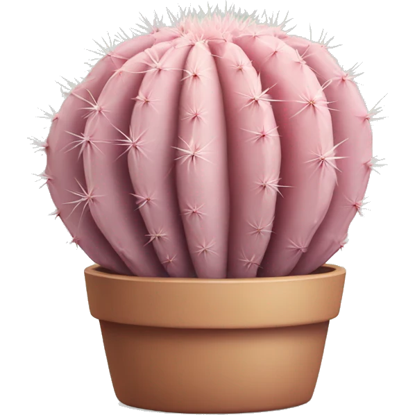pastel pink cactus realistic emoji