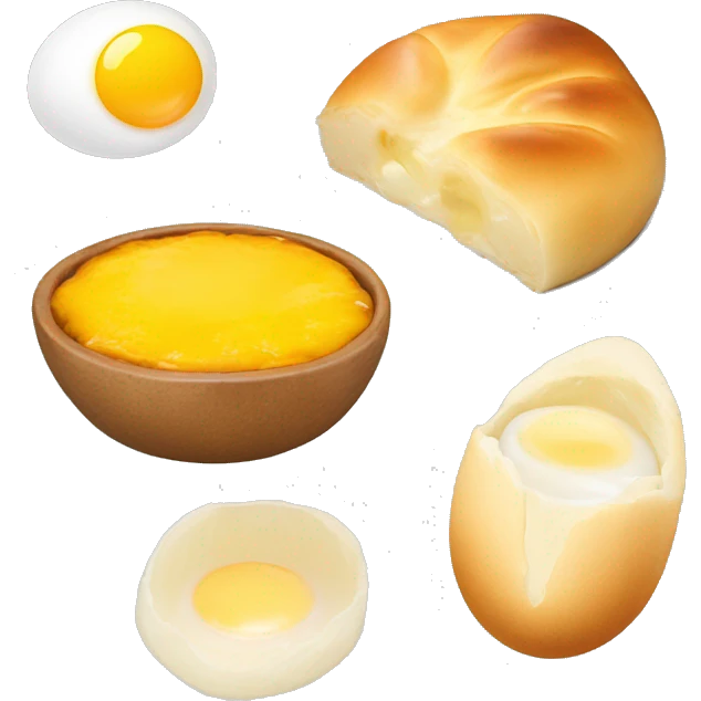 Adjarian khachapuri with egg yolk emoji